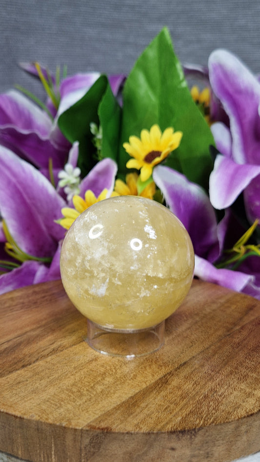 Honey Calcite Sphere - 109