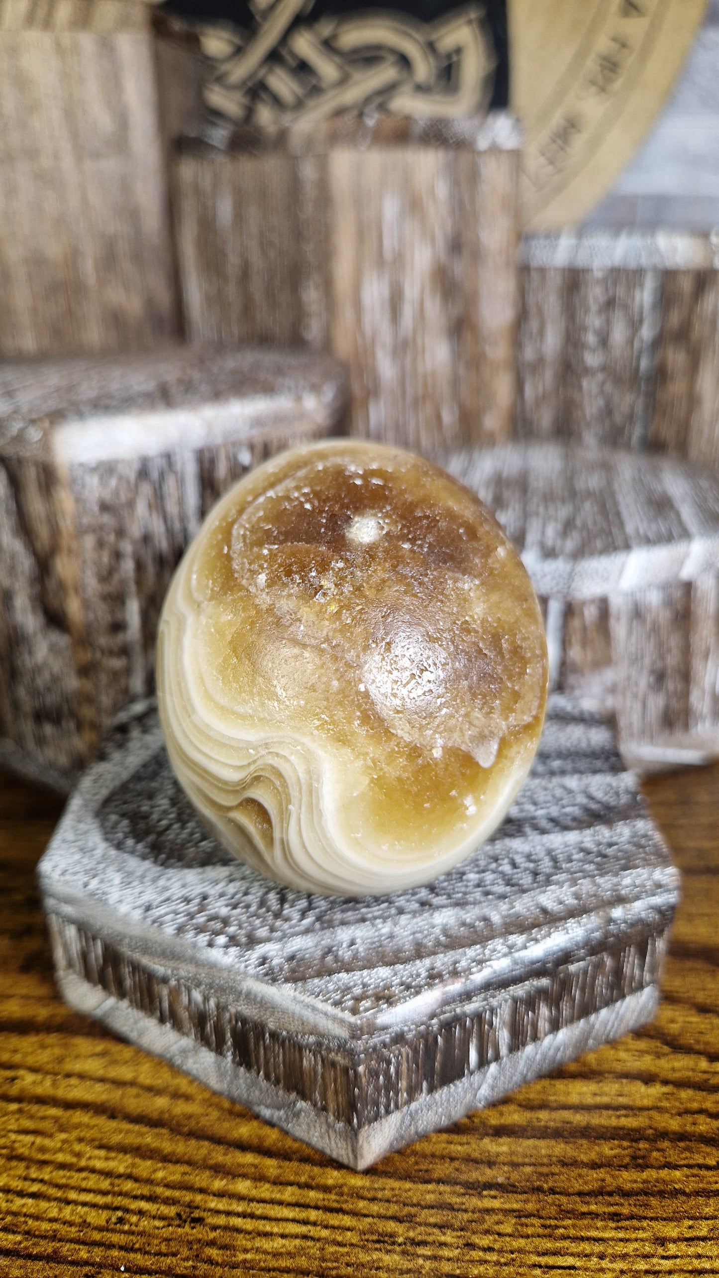 Chocolate Calcite Skull - 12