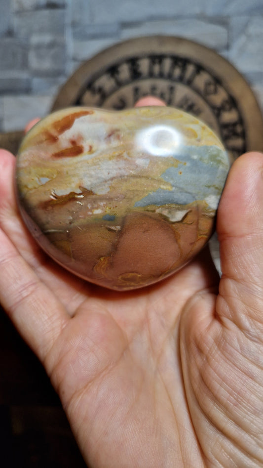 Polychrome Jasper Heart - 13