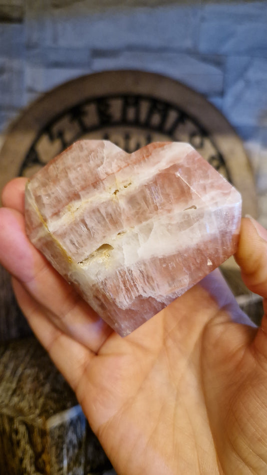 Rose Calcite Heart - 28