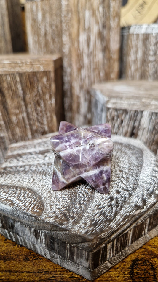 Chevron Amethyst Merkaba - 12