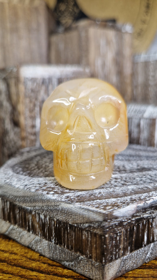 Golden Healer with Clear Quartz Skull - 15