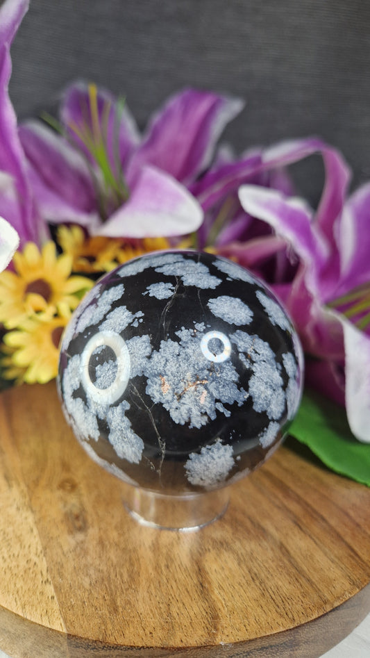 Snowflake Obsidian Sphere - 113