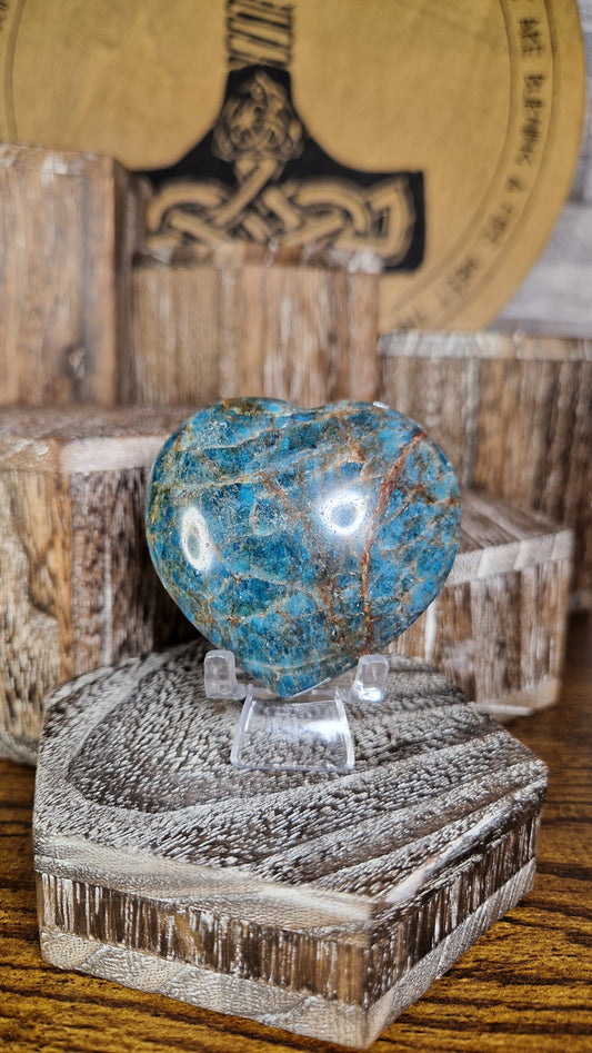 Blue Apatite Heart - 44