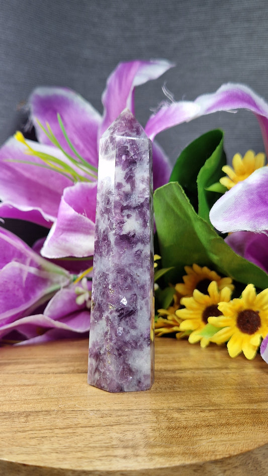 Gem Lepidolite Tower - 215