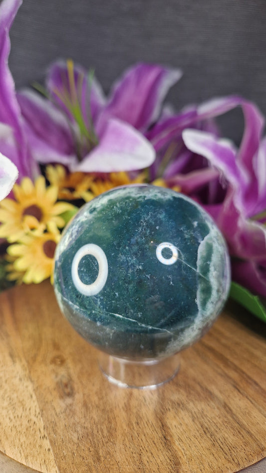 Moss Agate Sphere - 107