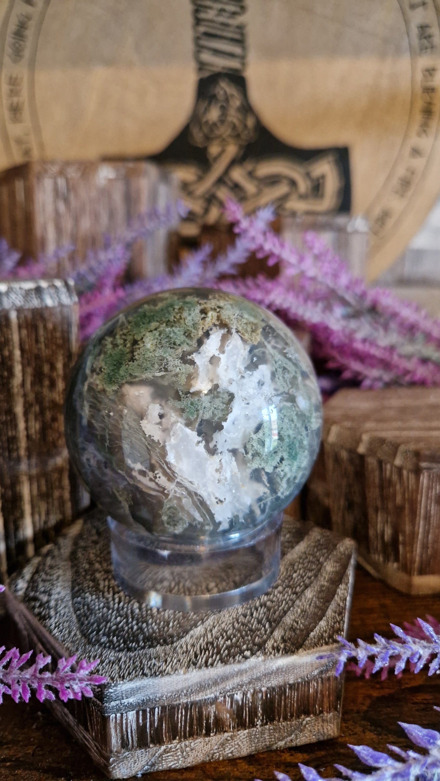 Moss Agate Sphere - 140