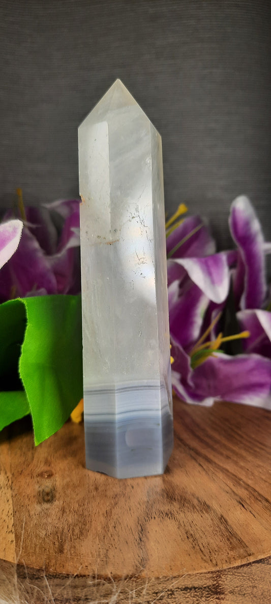 Agate with Quartz Tower - 382