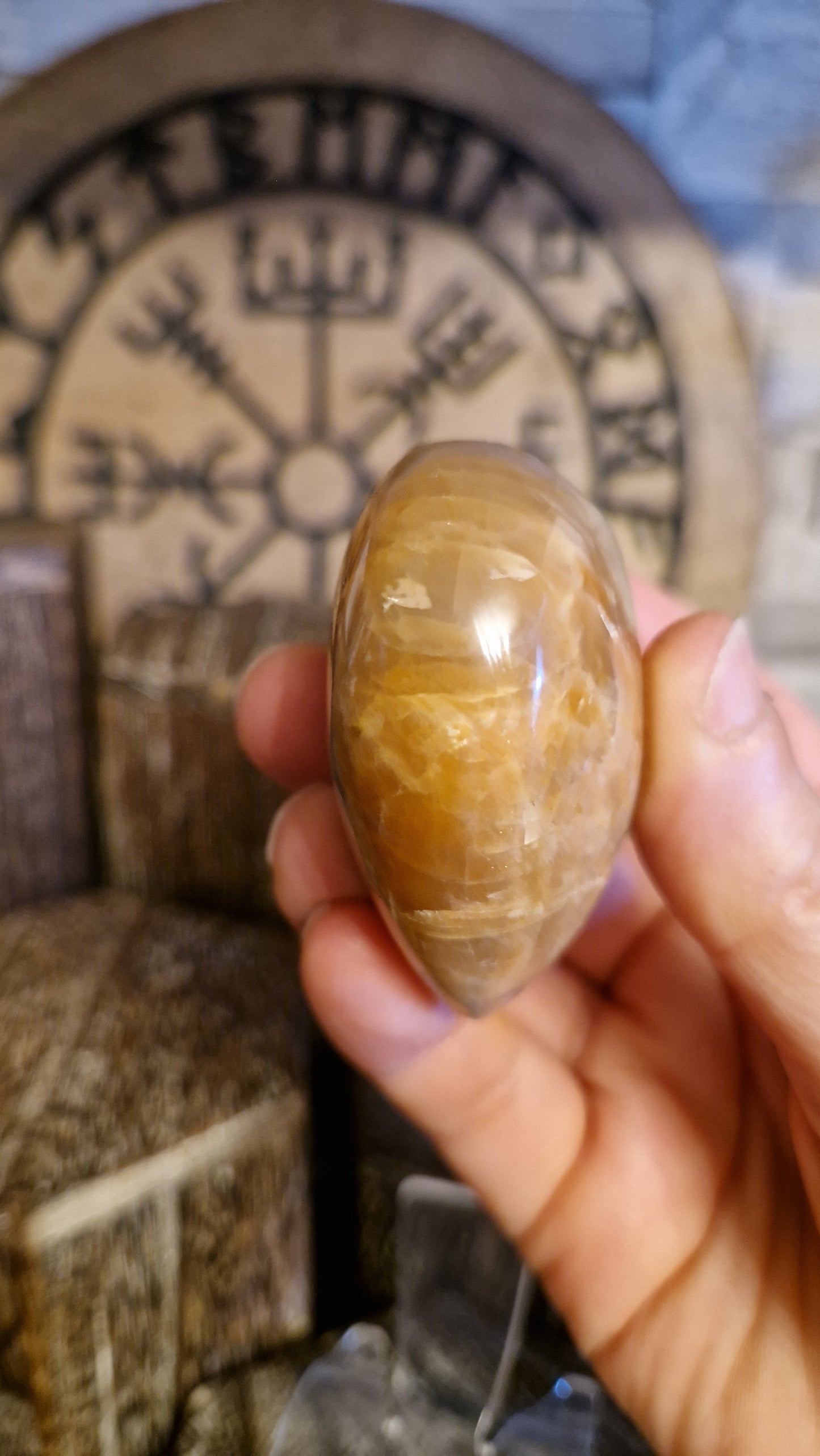 Peach Moonstone Heart - 38