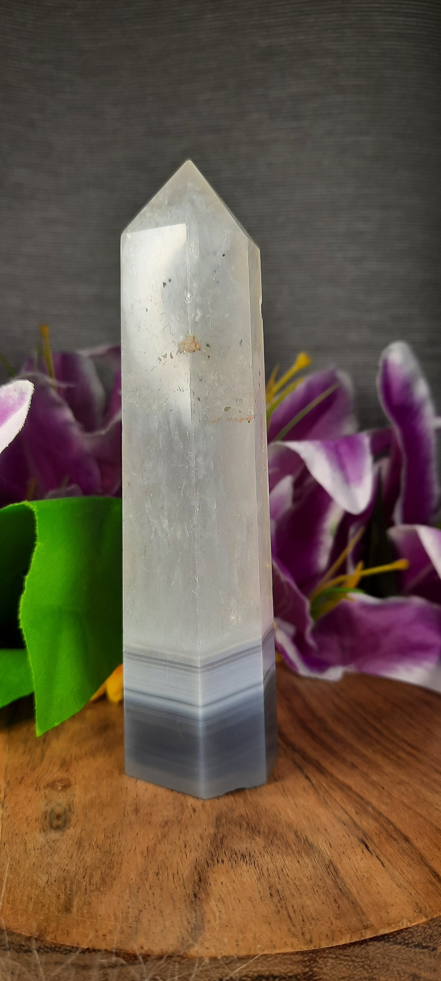 Agate with Quartz Tower - 382