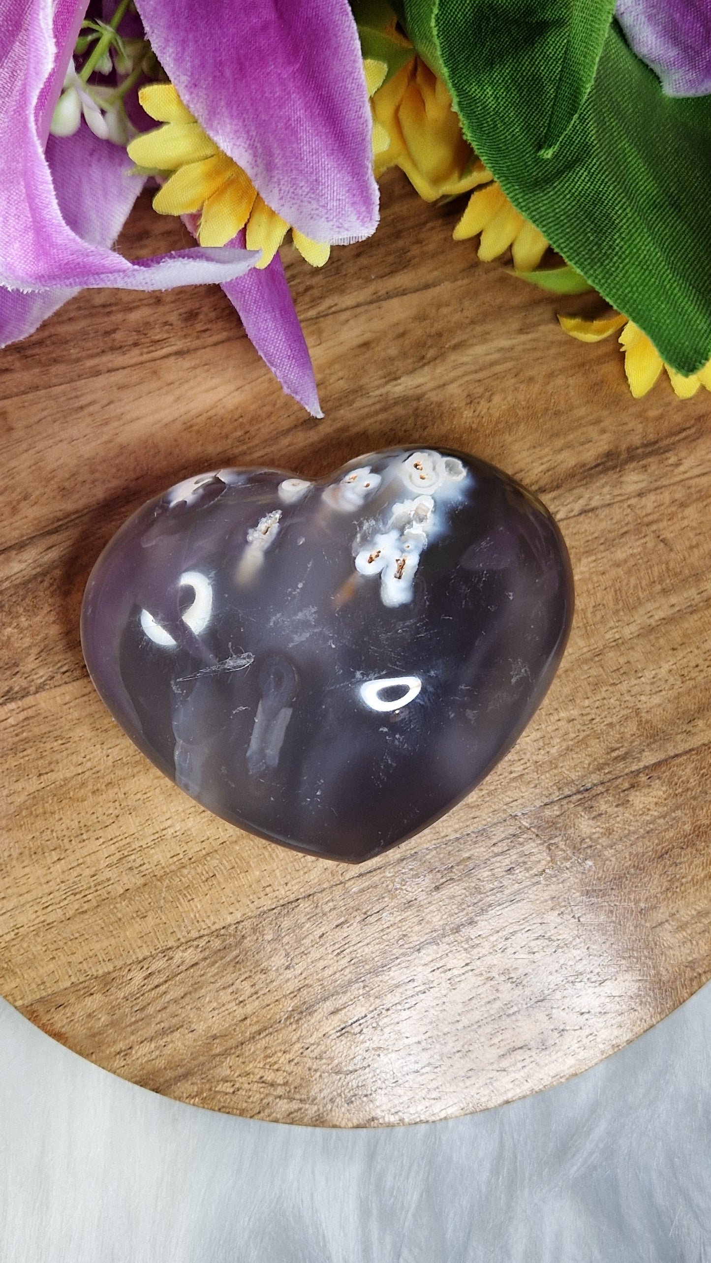 Orca Agate Heart - 45