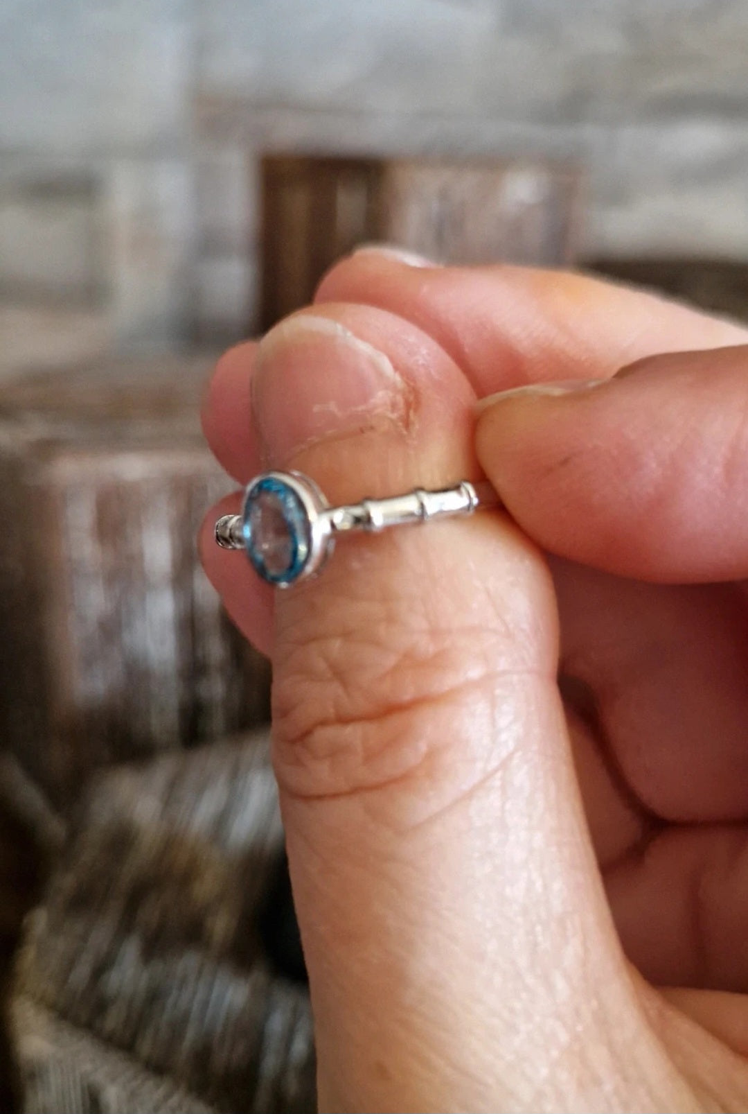Topaz Round Adjustable Ring