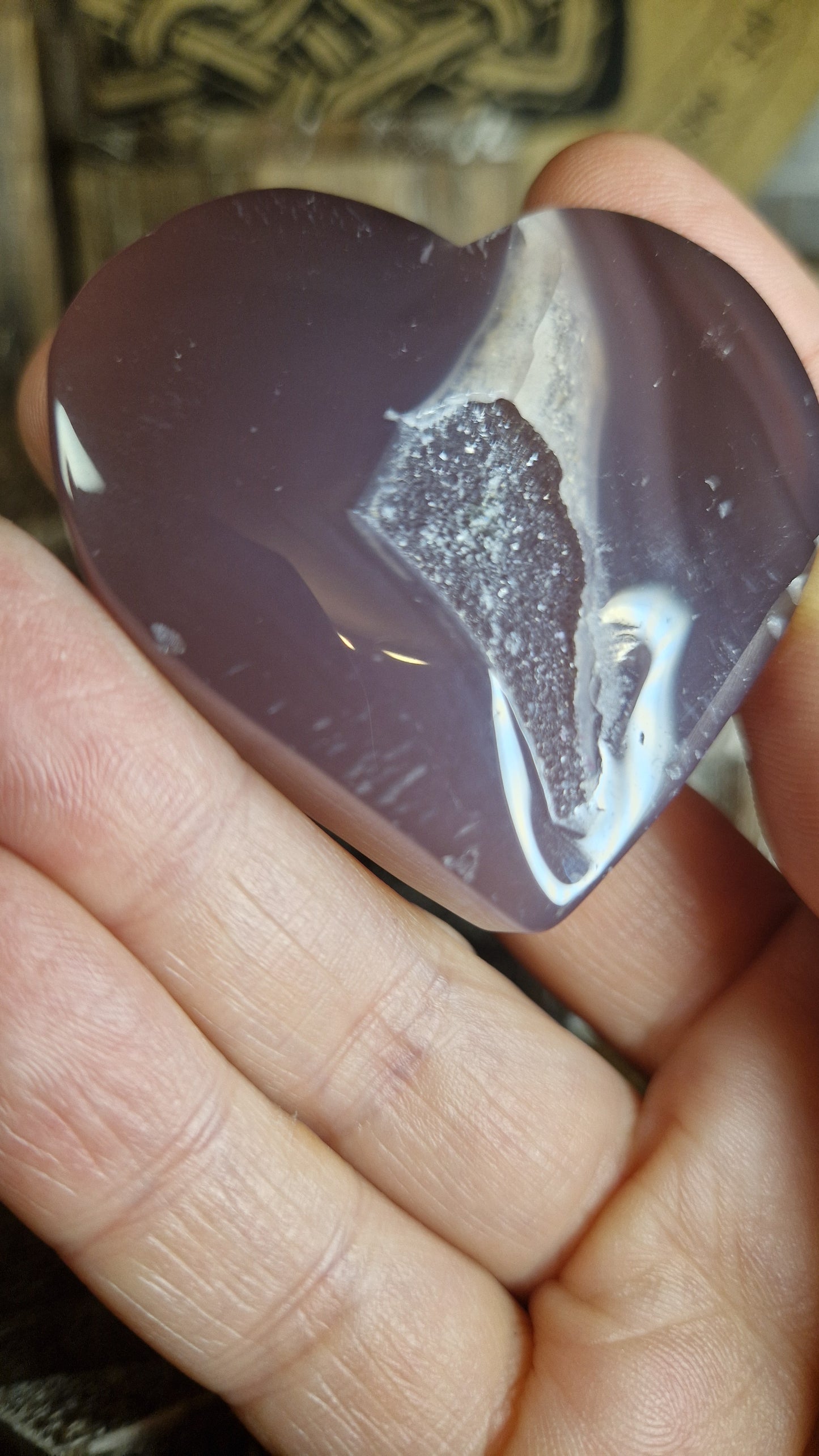 Agate Druzy Heart - 72