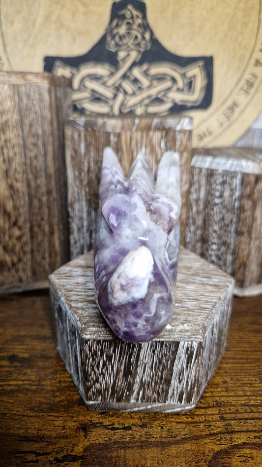 Chevron Amethyst Dragon's Head - 4