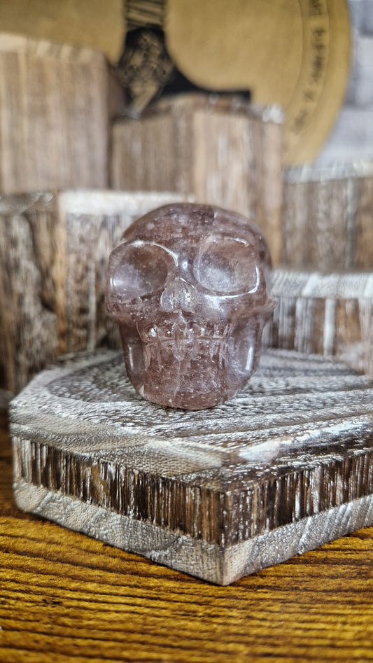 Strawberry Quartz Skull - 13