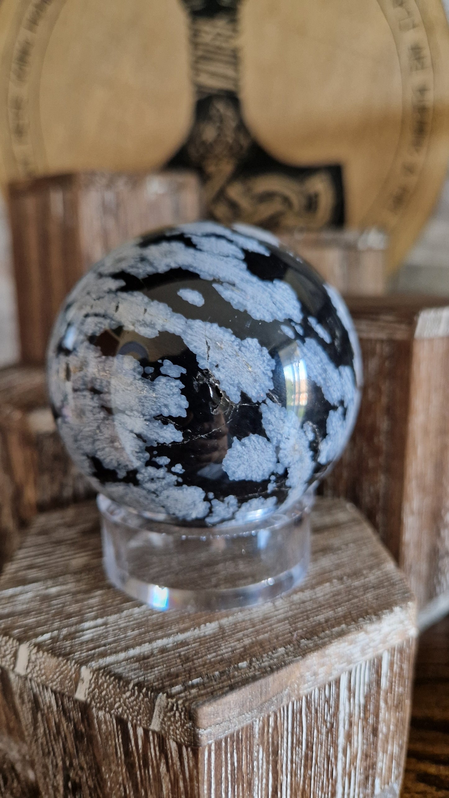 Snowflake Obsidian Sphere - 691