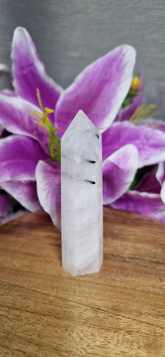 Tourmalineted Quartz Tower - 136