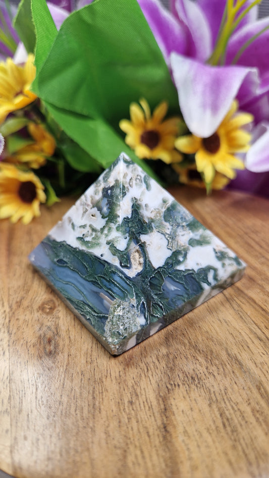 Moss Agate Pyramid - 505
