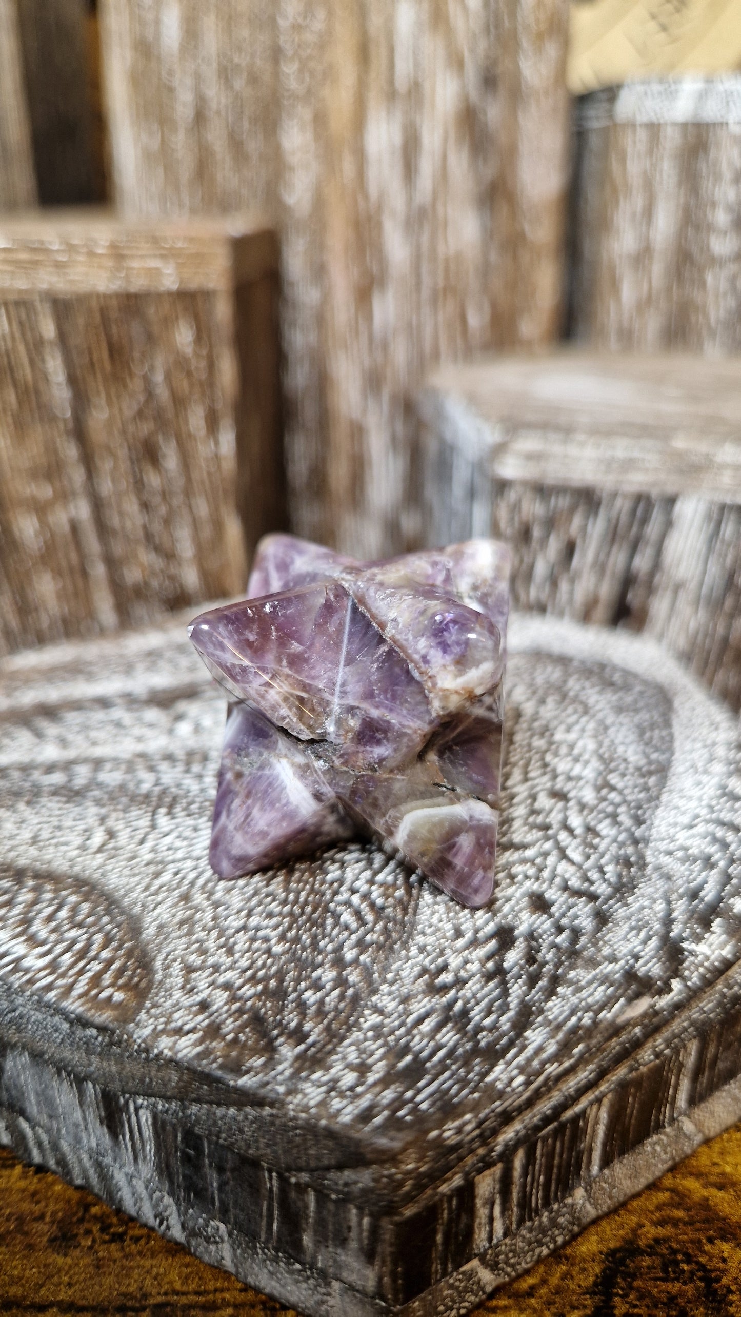 Chevron Amethyst Merkaba - 12