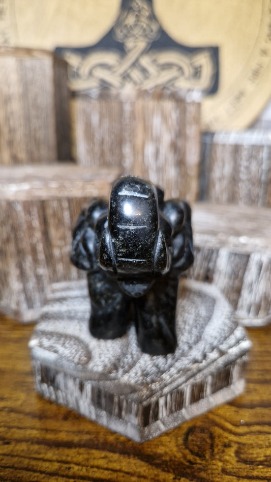 Black Obsidian Elephant - 2