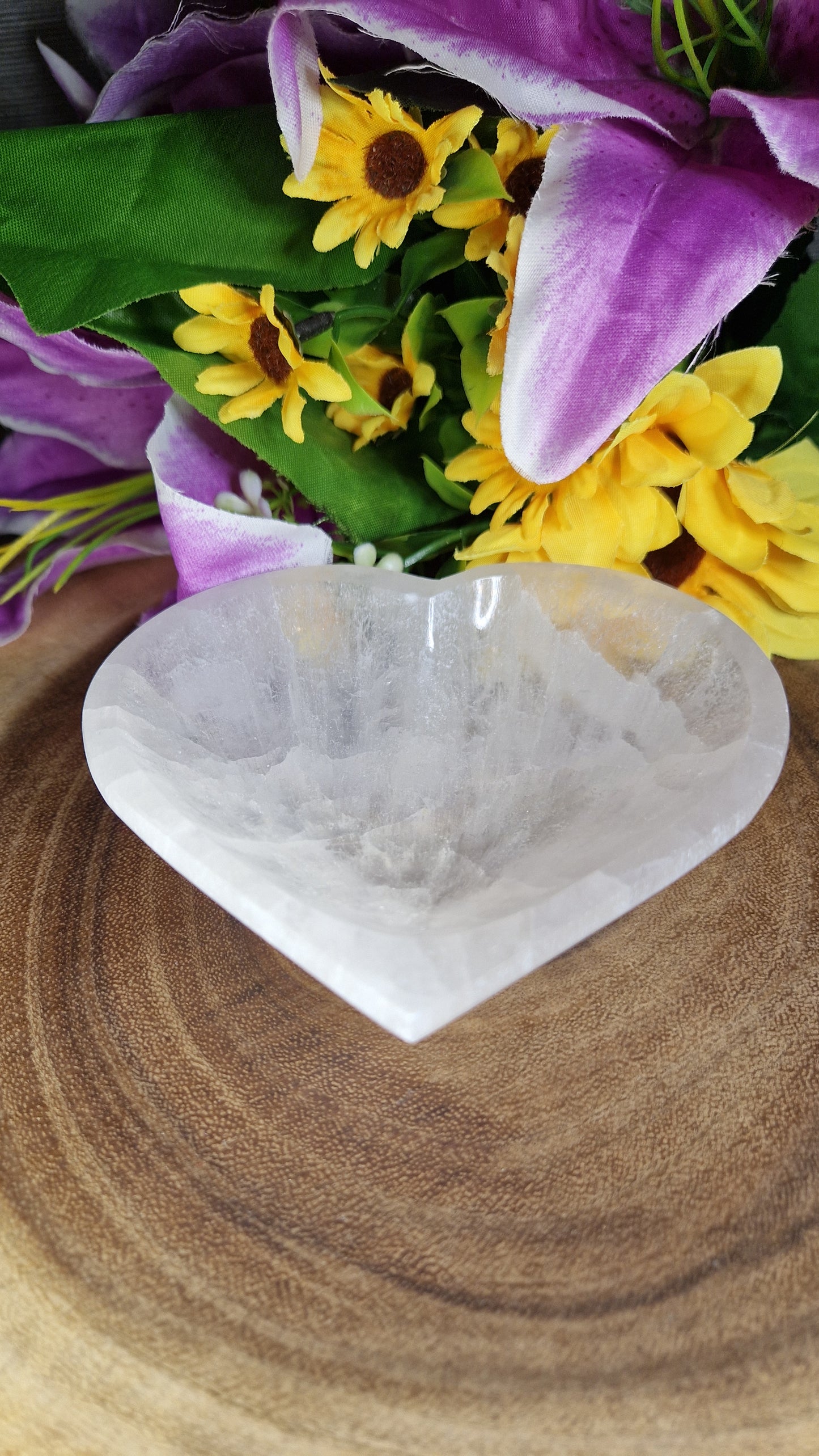 Selenite Heart Bowl - 562