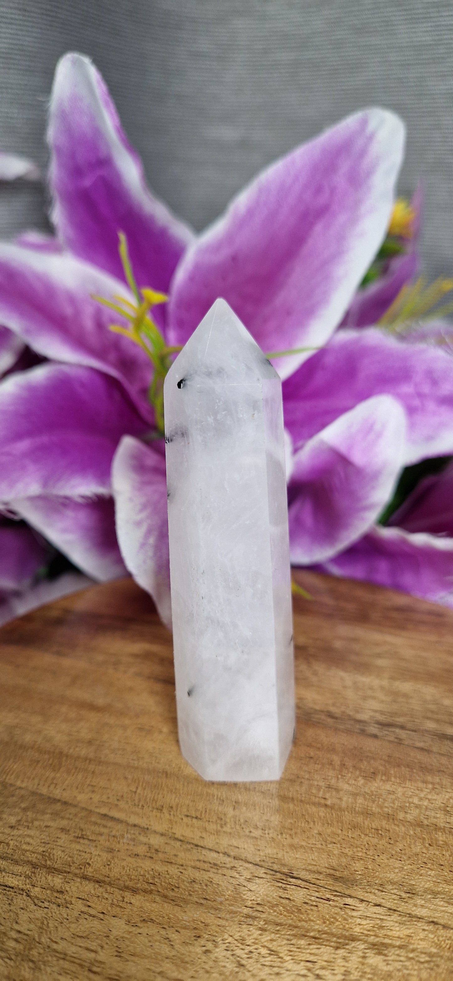 Tourmalineted Quartz Tower - 136