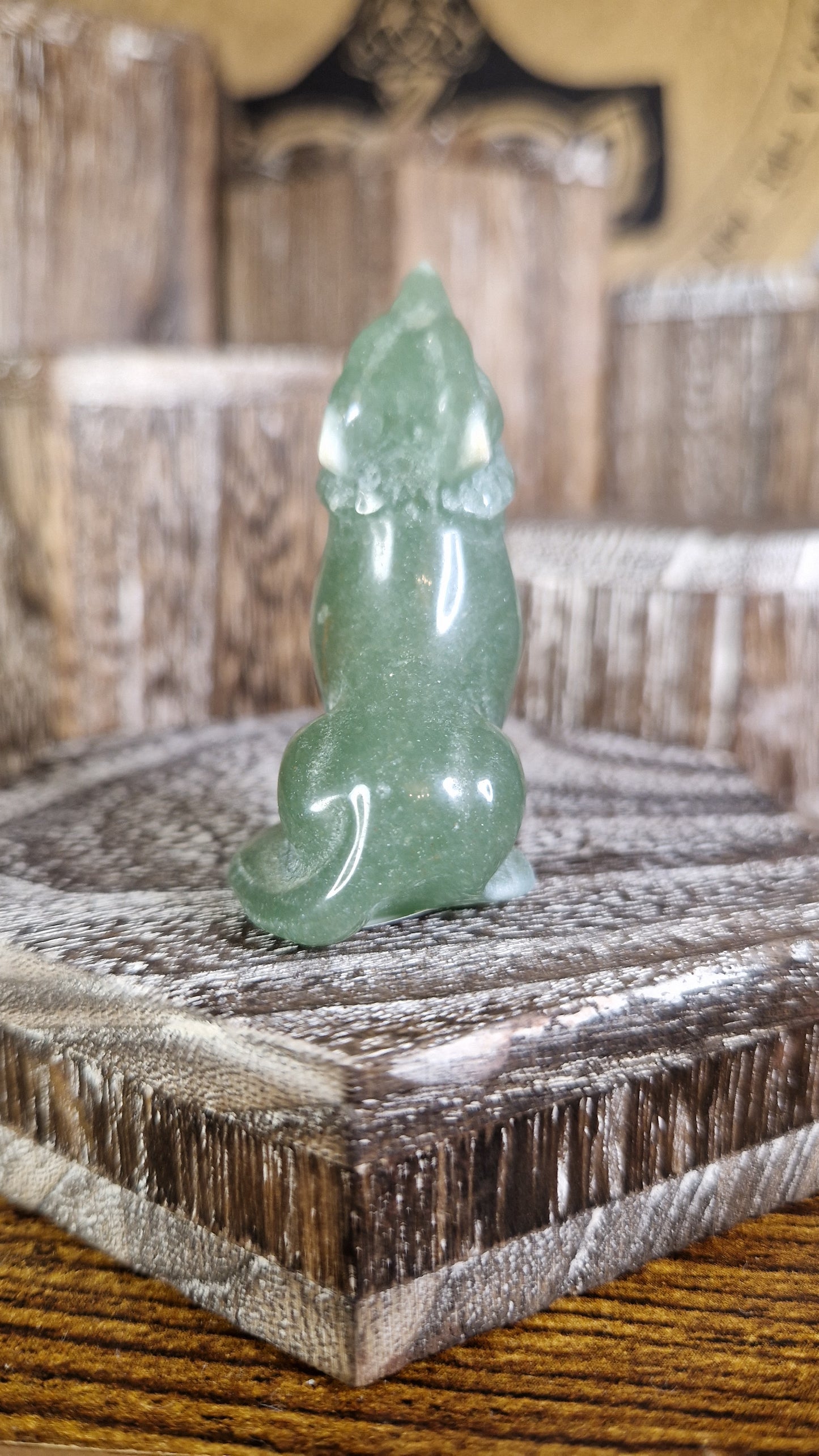Green Aventurine Wolf - 11