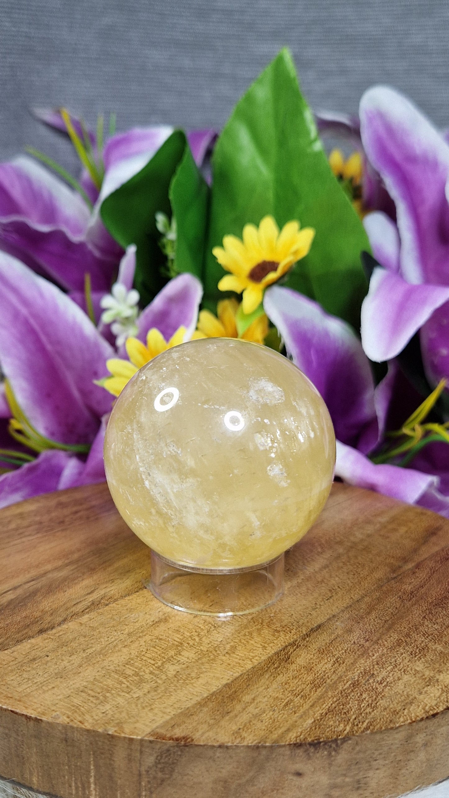 Honey Calcite Sphere - 109