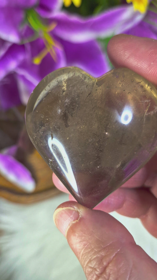Smoky Quartz Heart - 15