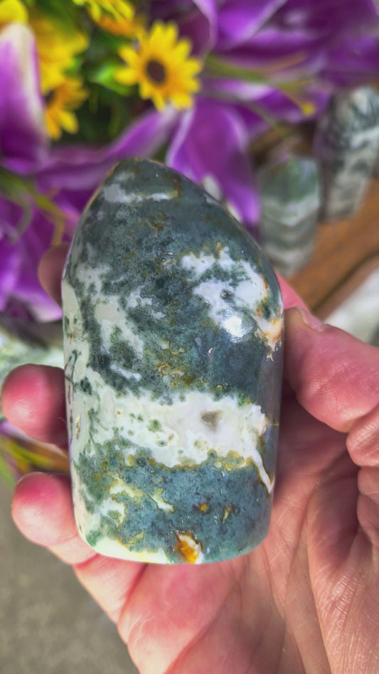 Moss Agate Free Form - 37
