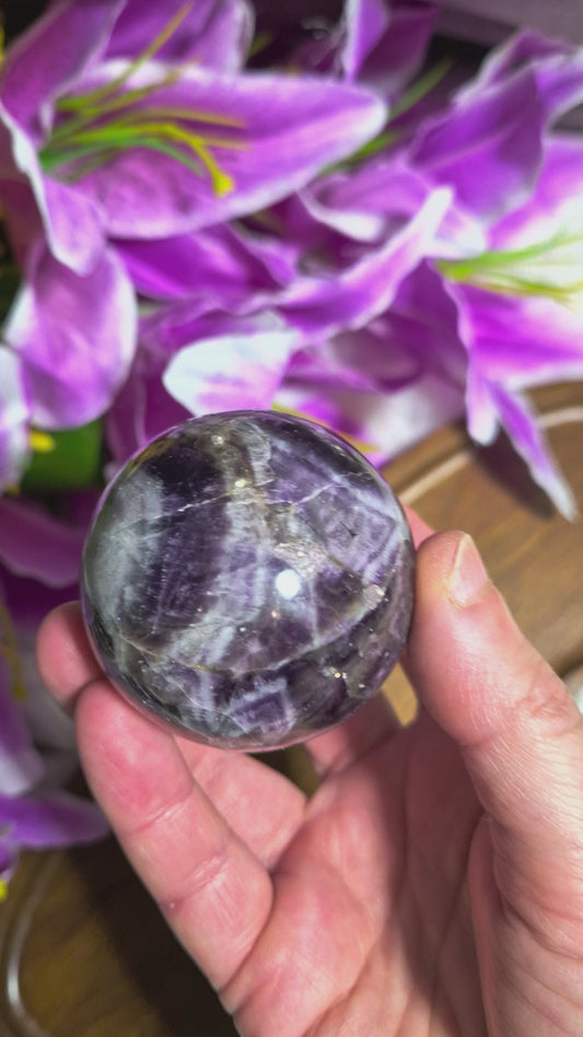 Chevron Amethyst Sphere - 299