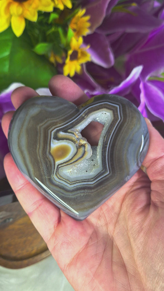 Black Agate Heart - 445