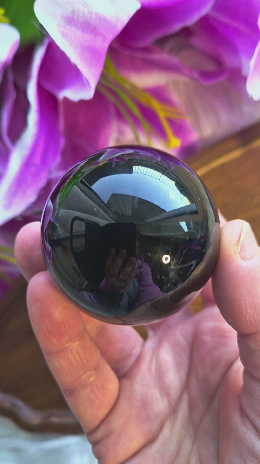 Black Obsidian Sphere - 367