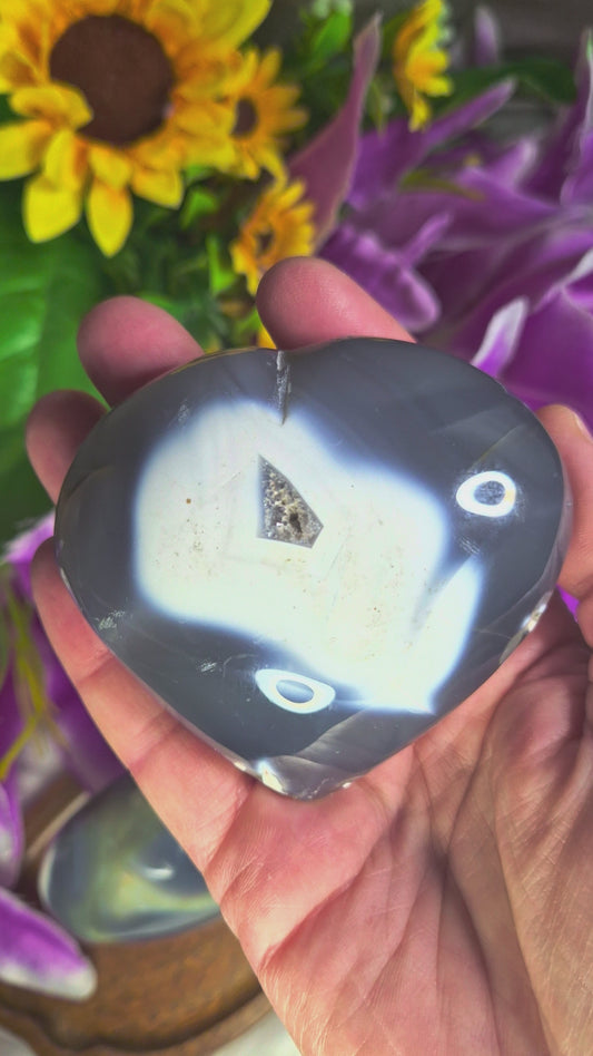 Orca Agate Heart - 422