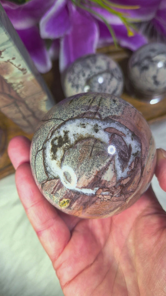 Picture Jasper Sphere  - 408