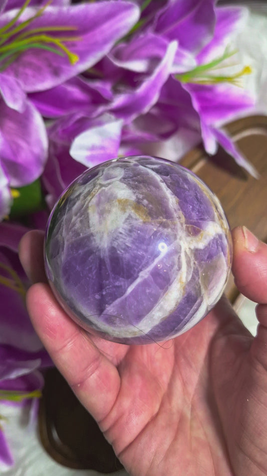 Chevron Amethyst Sphere - 284