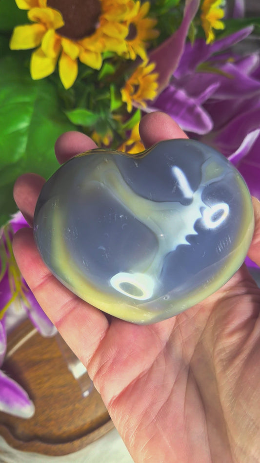 Orca Agate Heart - 423