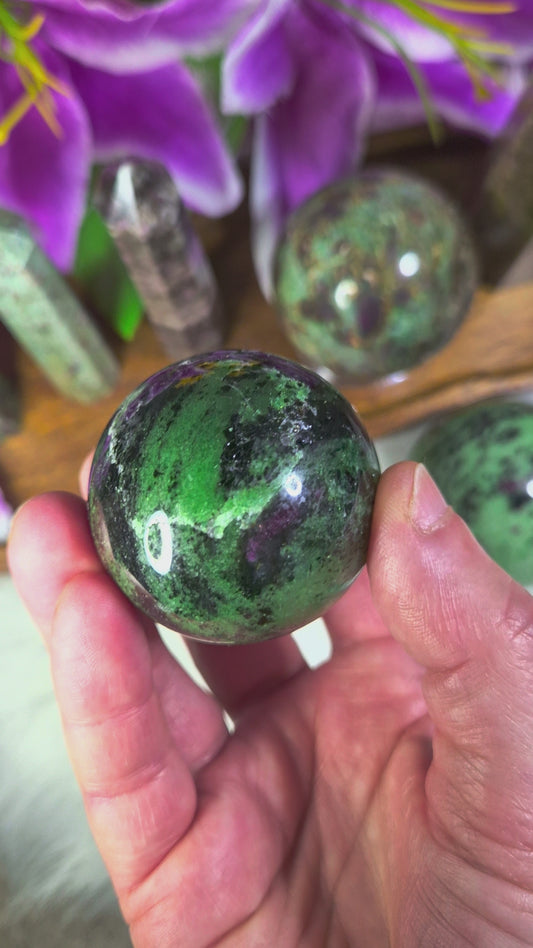 Ruby Zoistite Sphere - 110
