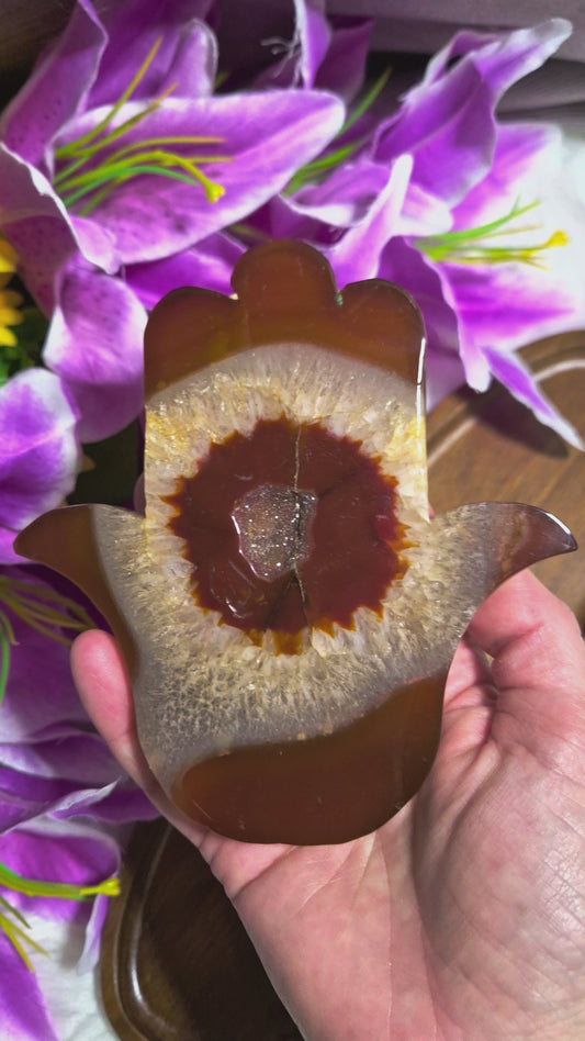 Carnelian Hamsa Hand - 308