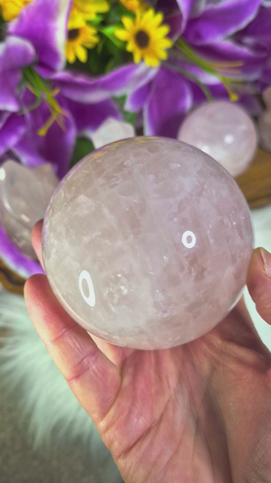 Rose Quartz Sphere - 1165
