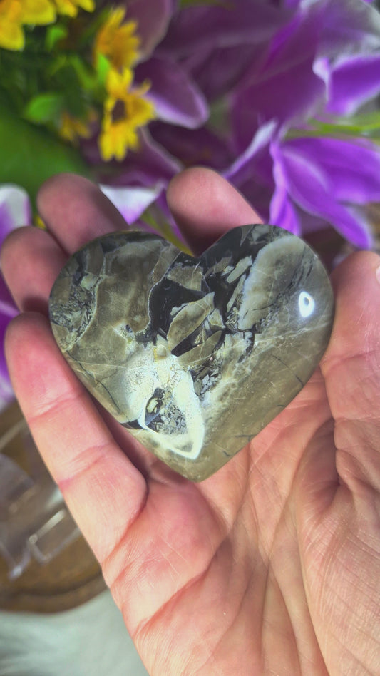 Volcano Agate Heart - 437