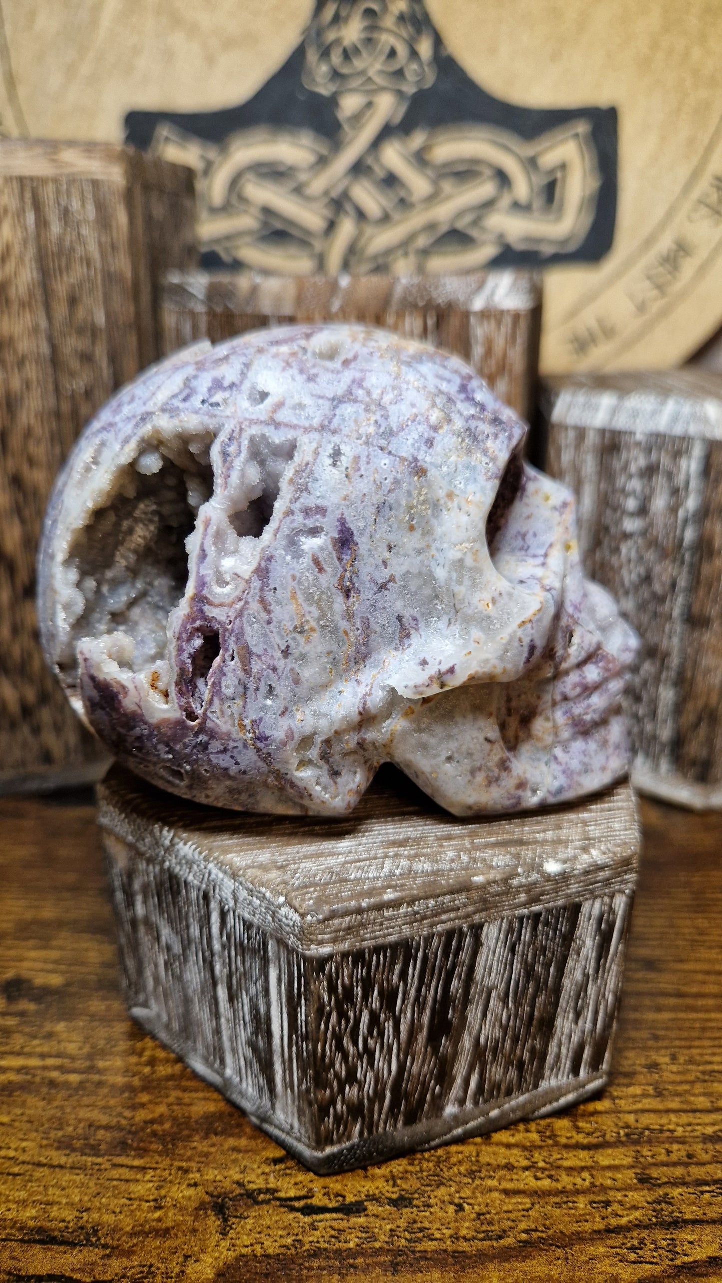 Purple Sphalerite Skull - 1