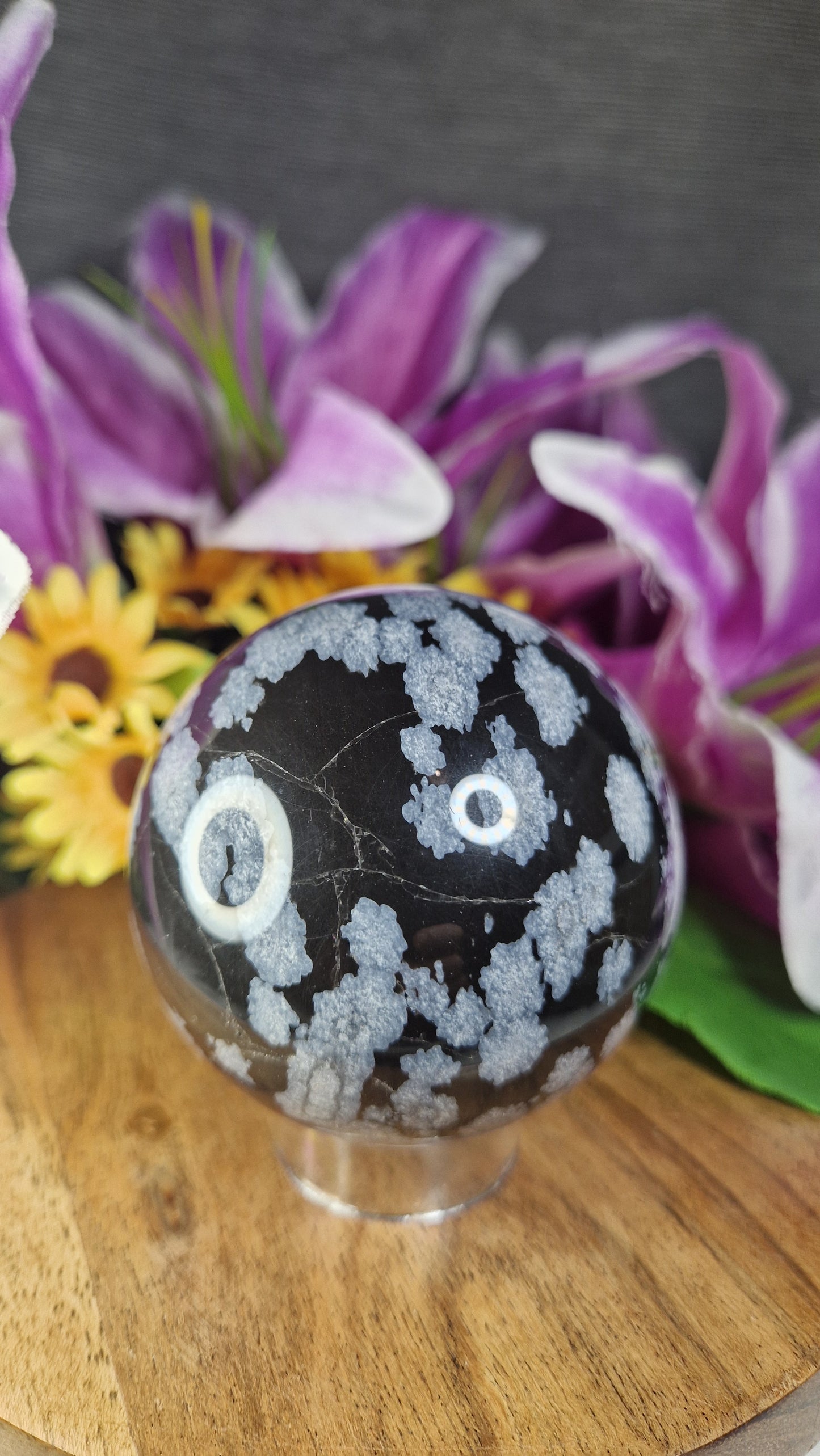Snowflake Obsidian Sphere - 113