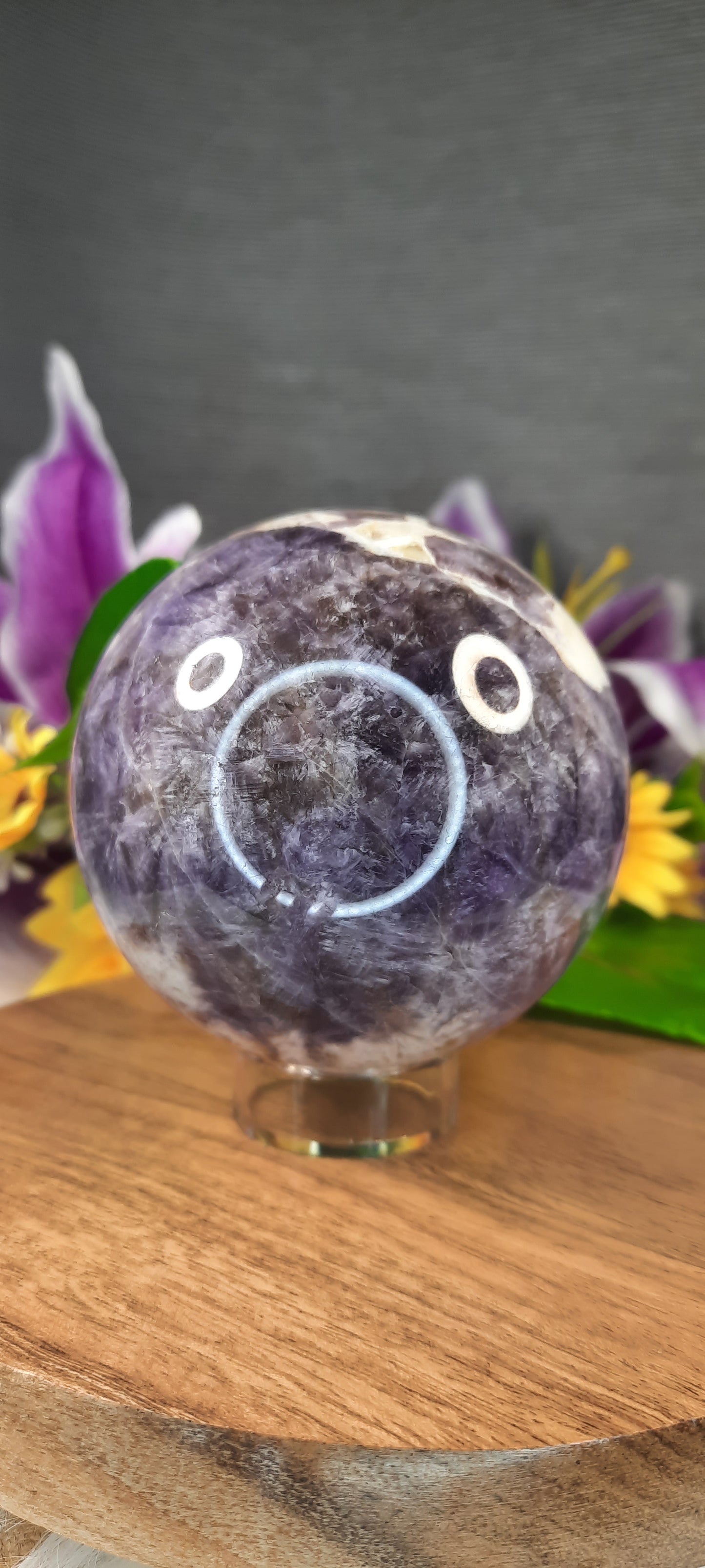 Chevron Amethyst Sphere - 489