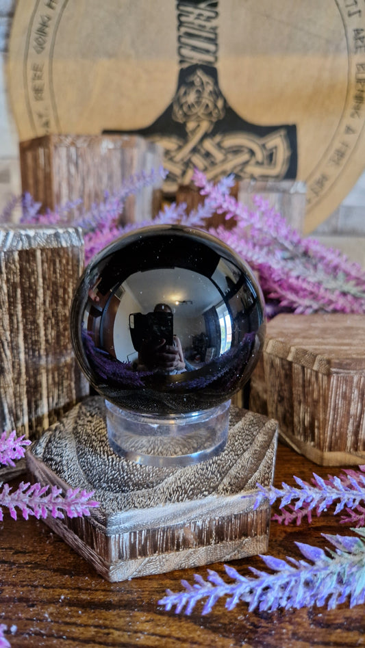 Black Obsidian Sphere - 138