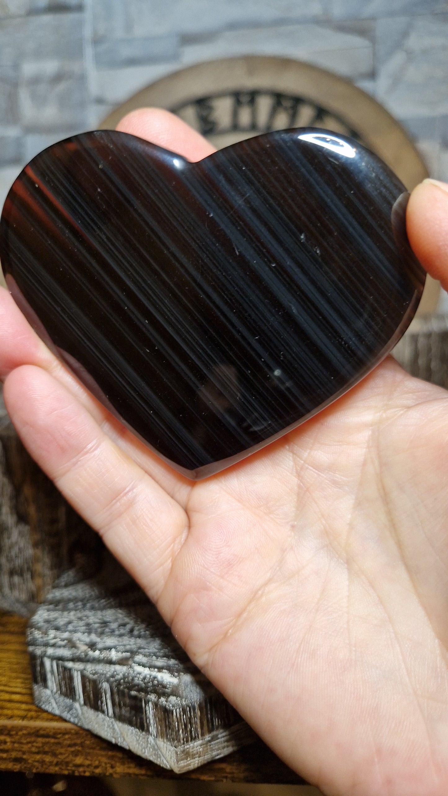 Ice Obsidian/Midnight Obsidian Heart - 18