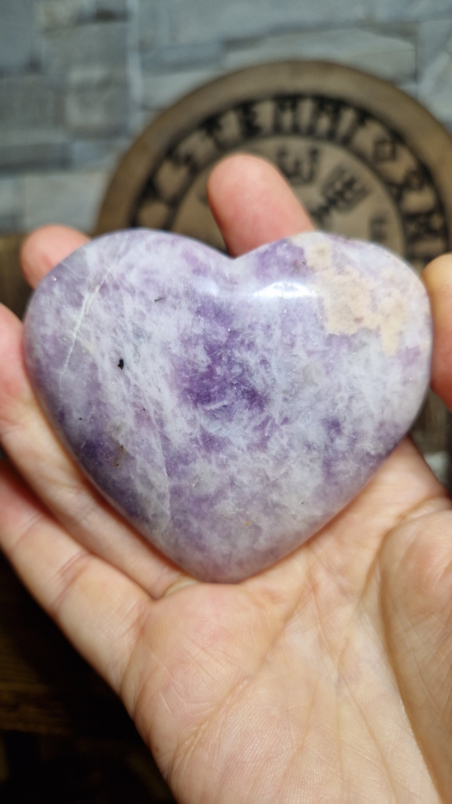 Lepidolite Heart - 14