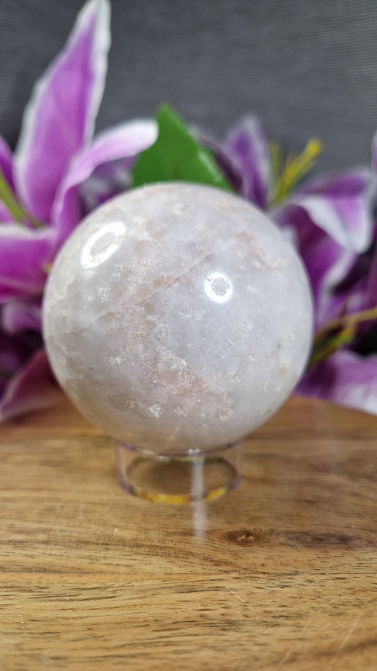 Blue Rose Quartz Sphere - 90
