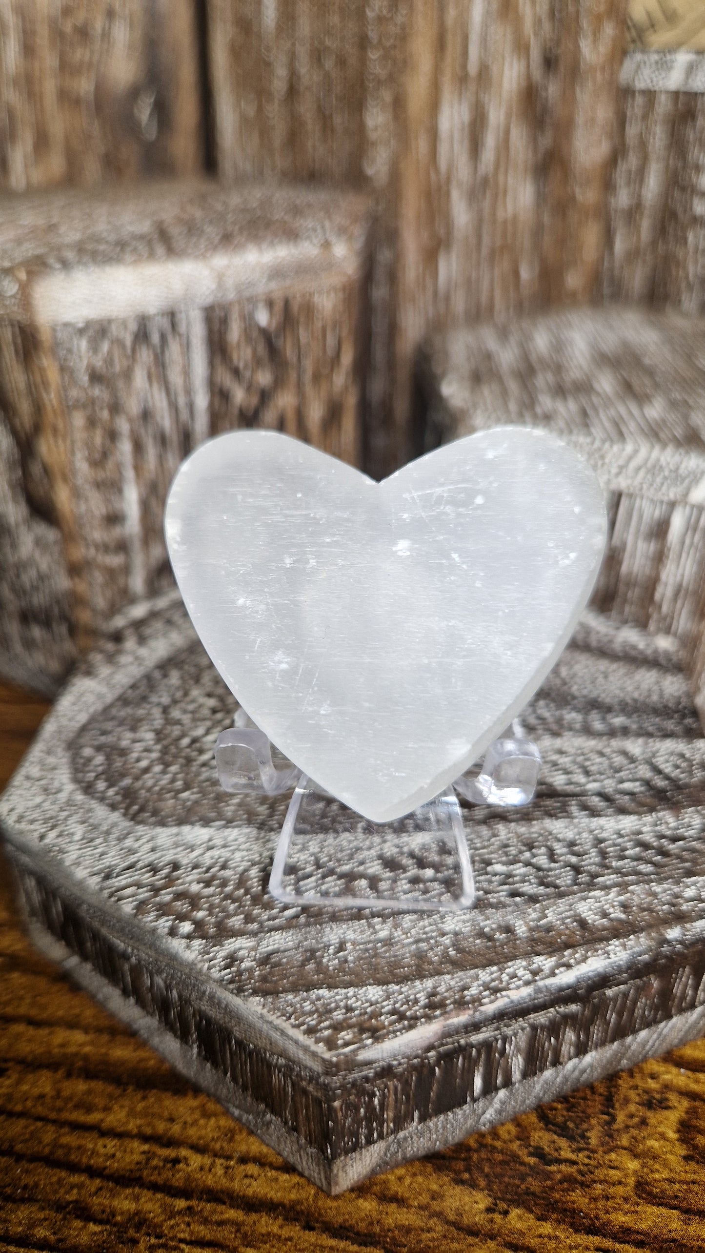 Selenite Heart  - 92
