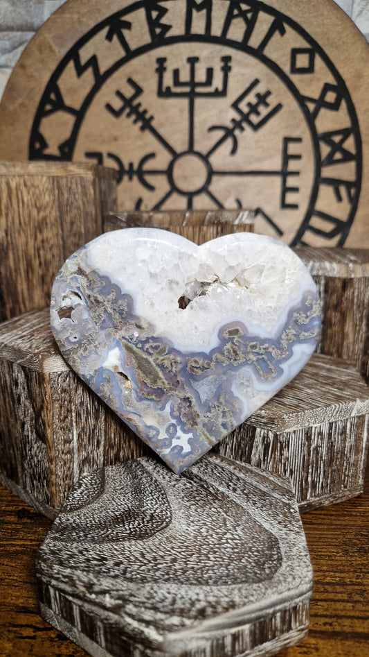Moss Agate Heart - 4